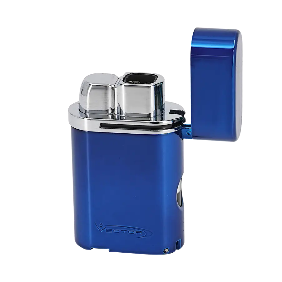 VECTOR Viking 4 Flame Sparkle Blue Table Lighter w/Poker Punch VIKING/06