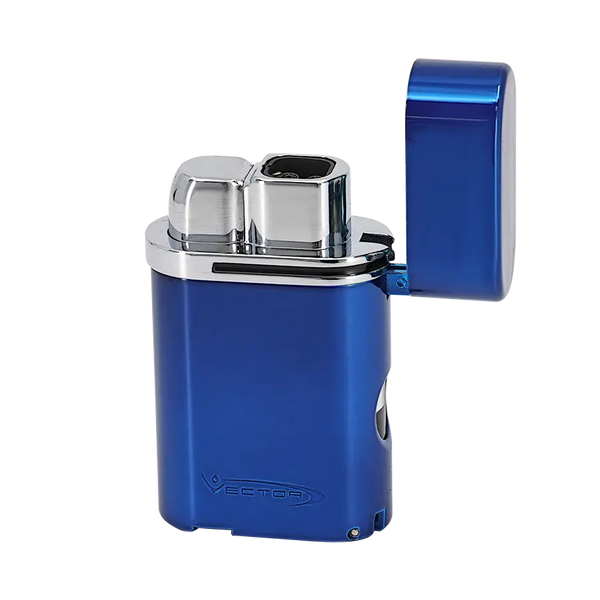 VECTOR Viking 4 Flame Sparkle Blue Table Lighter w/Poker Punch VIKING/06
