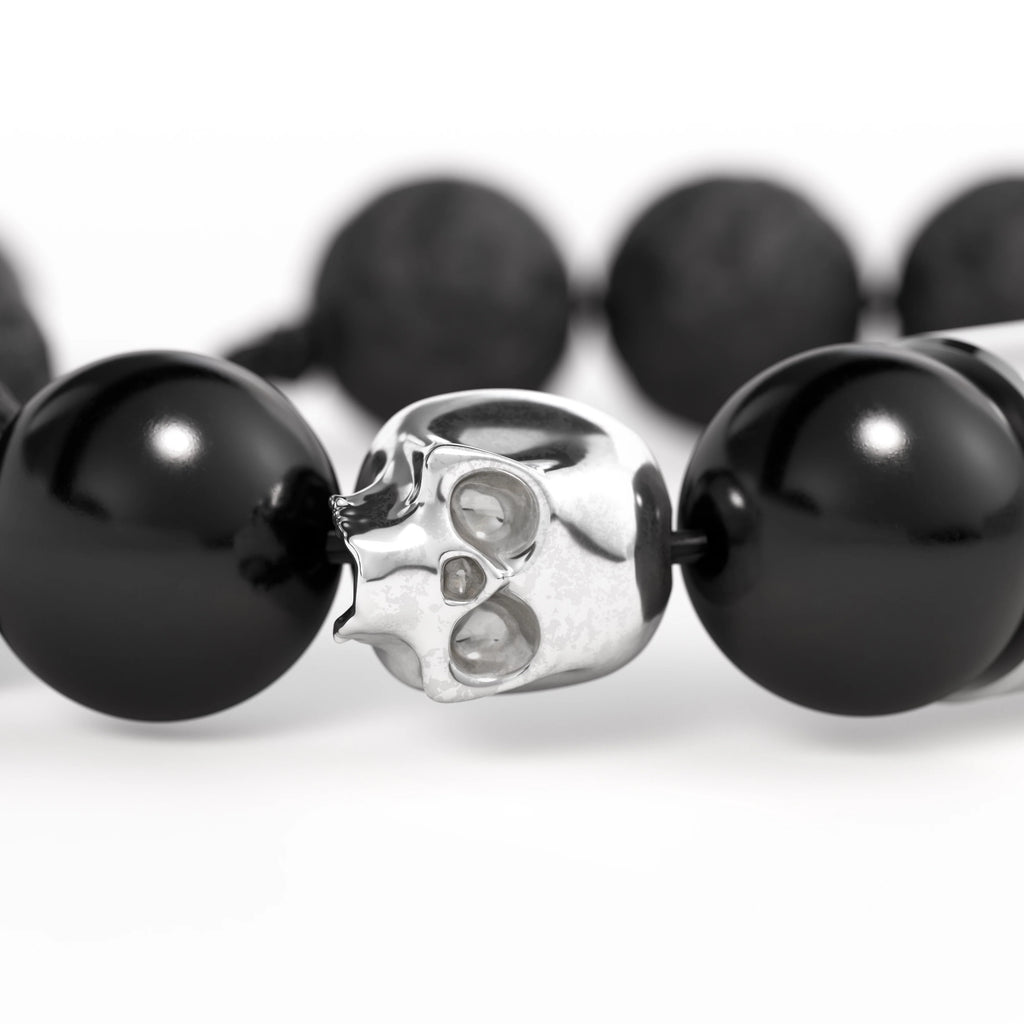 LES FINES LAMES - PUNCH BRACELET - Volcano Skull Elastic