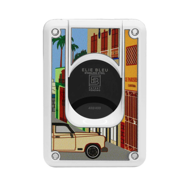 Elie Bleu - C4 Cigar Cutter Casa C-----a Black Blade White Lacquer EBC4476
