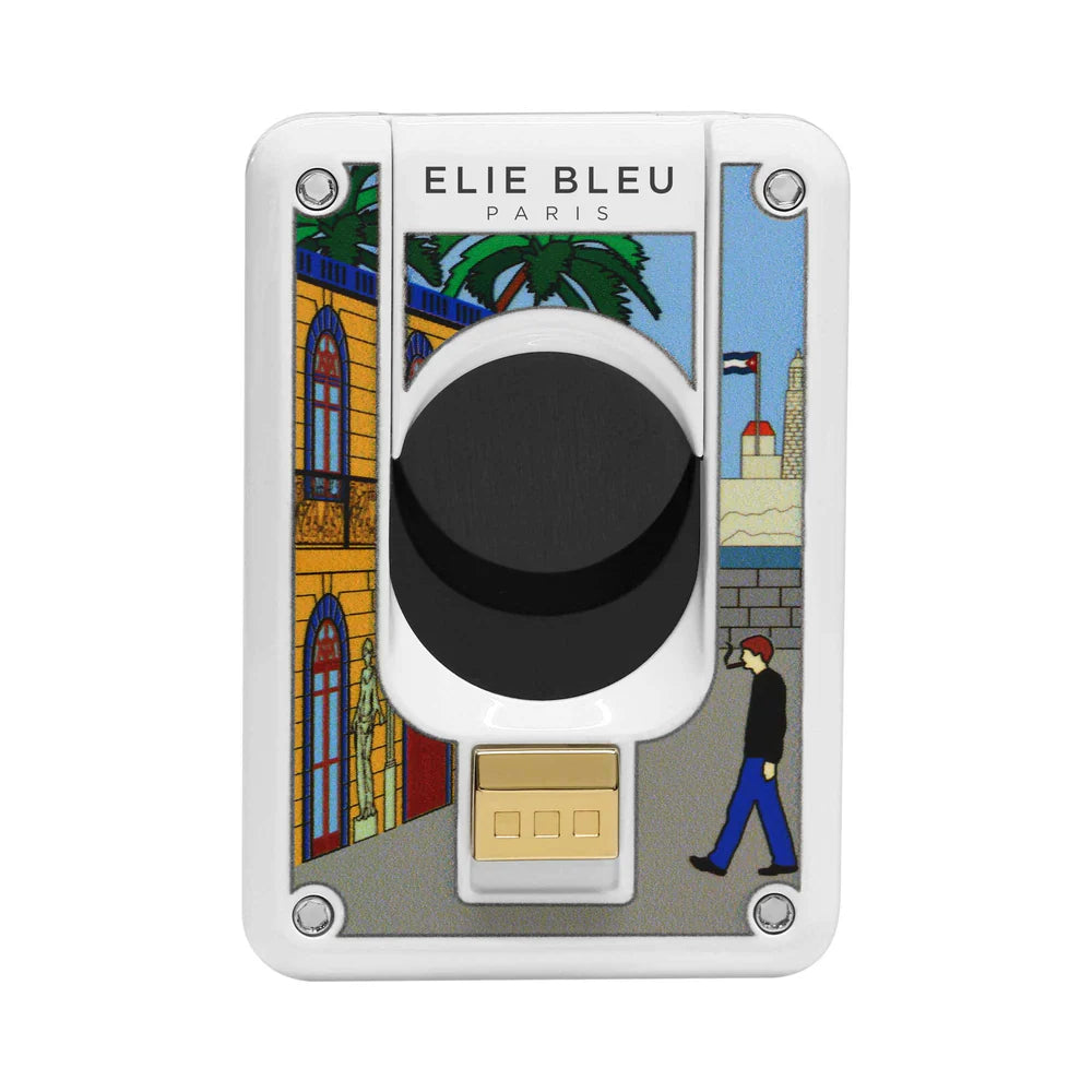 Elie Bleu - C4 Cigar Cutter Casa C-----a Black Blade White Lacquer EBC4476