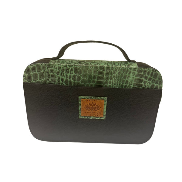 Tamila Designs Zipper Cigar Case - Black & Croc