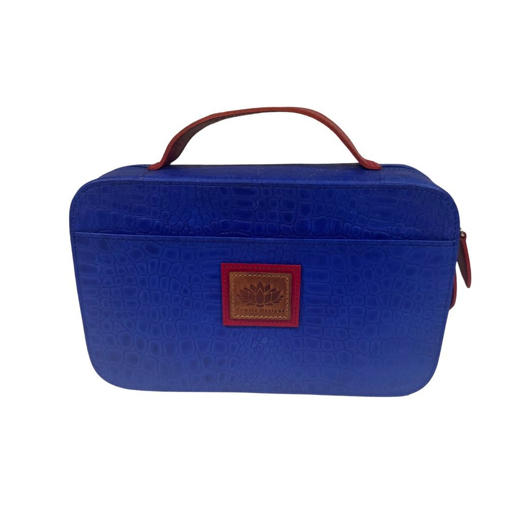 Tamila Designs Zipper Cigar Case - Blue & Red
