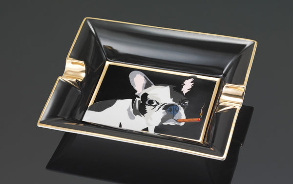 SIGLO Dog In Black Ashtray 10012659