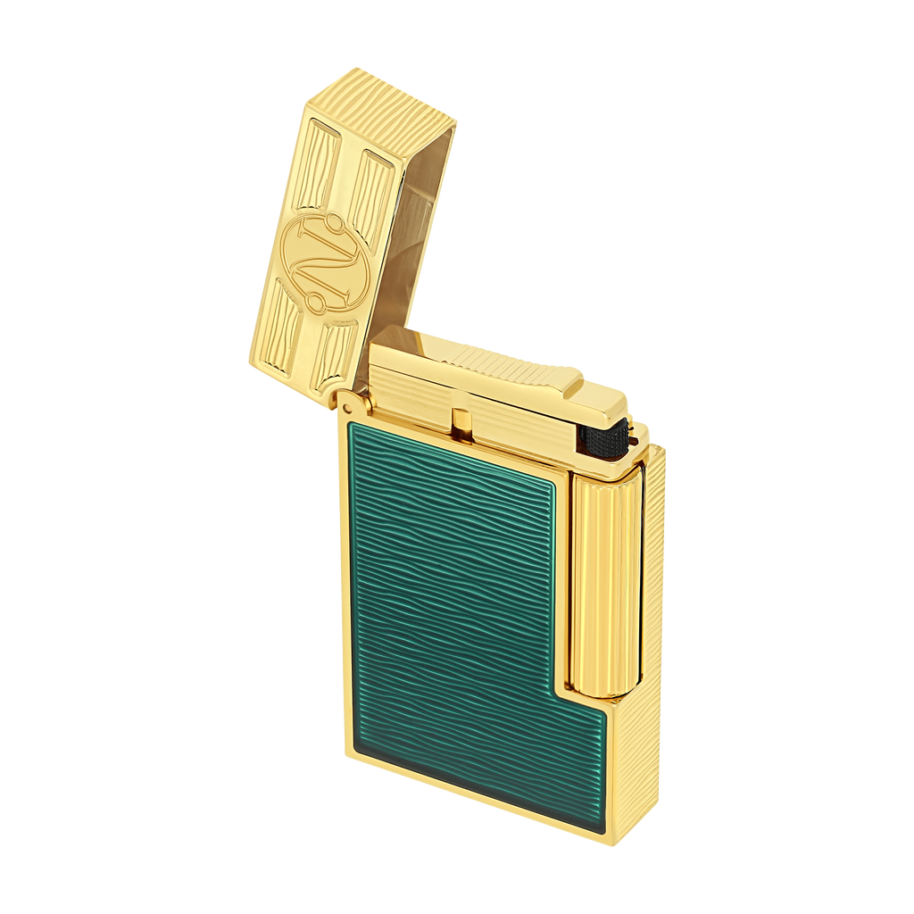 S.T. Dupont LINE 2 Lighter Pacific Green/Gold C16052CL