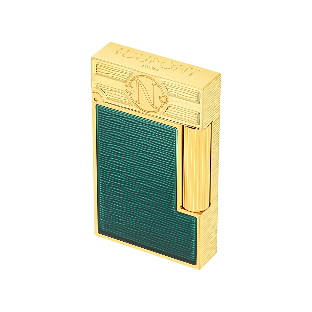S.T. Dupont LINE 2 Lighter Pacific Green/Gold C16052CL