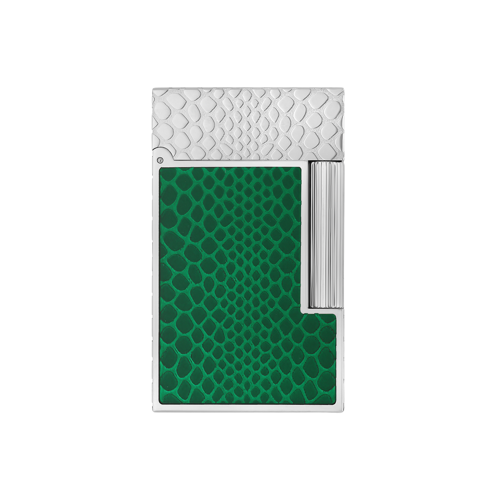 S.T. Dupont Ligne 2 Lighter Guilloche Snake Skin Green-Pall C16078