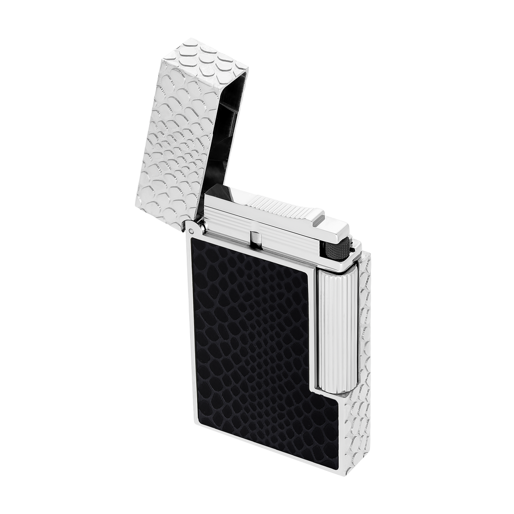 S.T. Dupont Ligne 2 Lighter Guilloche Snake Skin Black-Pall  C16079