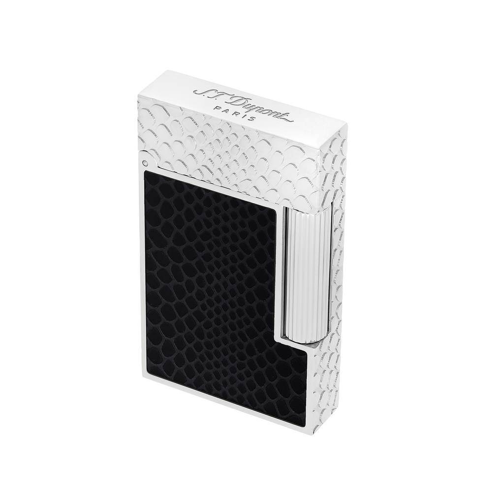 S.T. Dupont Ligne 2 Lighter Guilloche Snake Skin Black-Pall  C16079