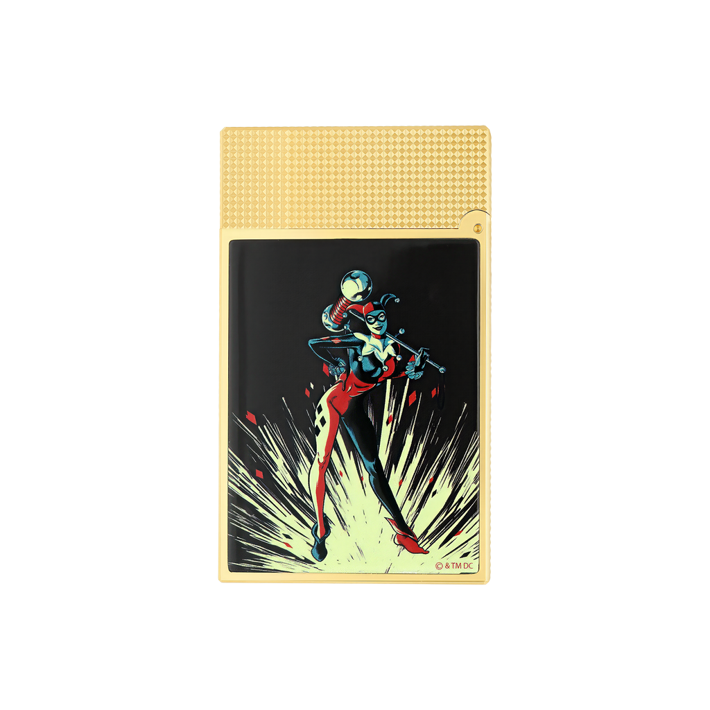 S.T. Dupont LINE 2 Lighter DC COMICS Karley Quinn Gold C16696