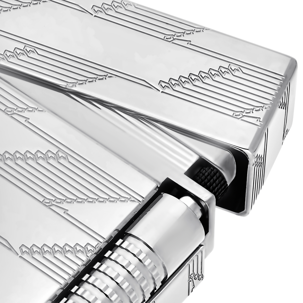 S.T. Dupont Le-Grand Guilloche Lighter Monogram 1872- Palladium  C23180