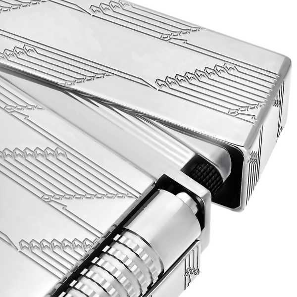 S.T. Dupont Le-Grand Guilloche Lighter Monogram 1872- Palladium  C23180