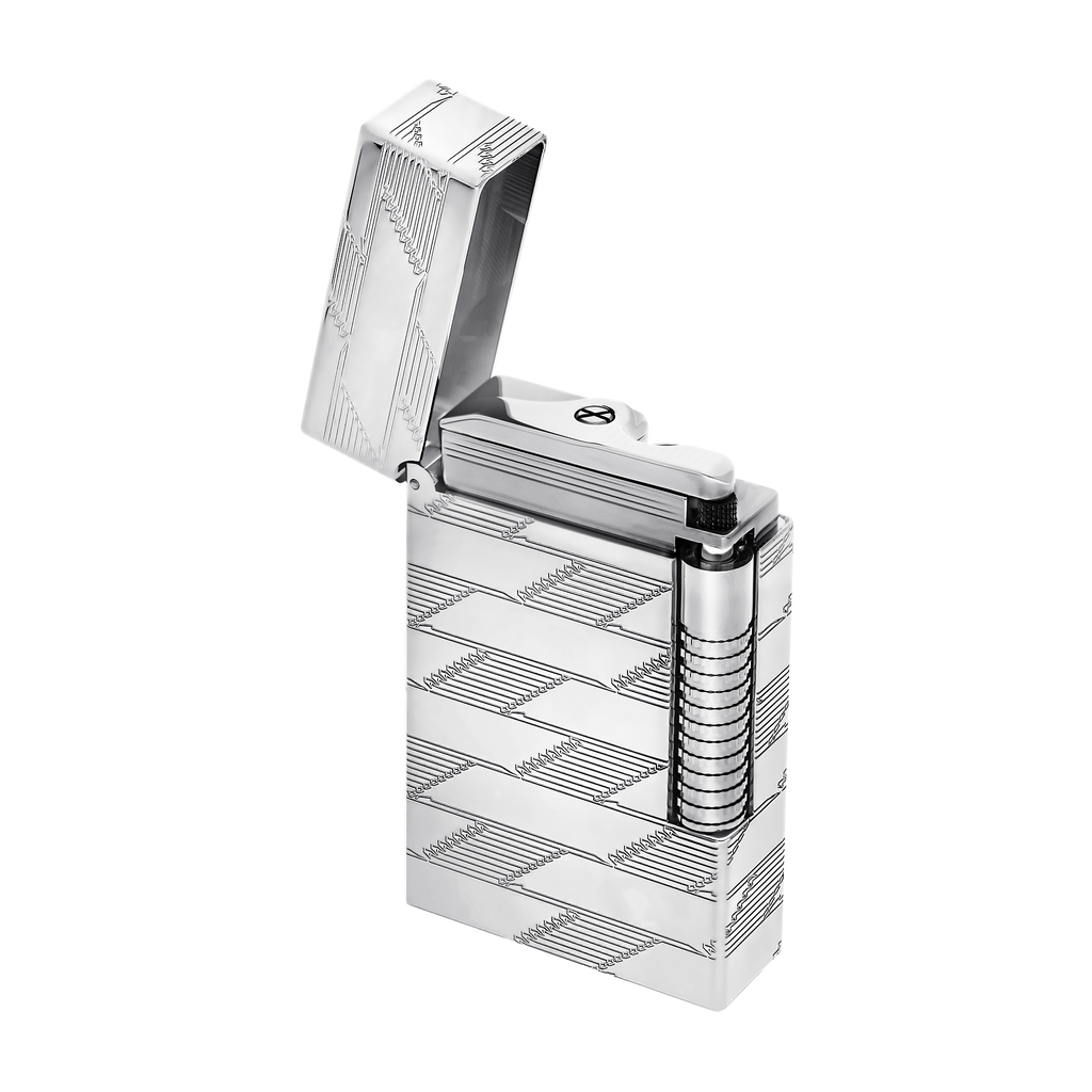 S.T. Dupont Le-Grand Guilloche Lighter Monogram 1872- Palladium  C23180