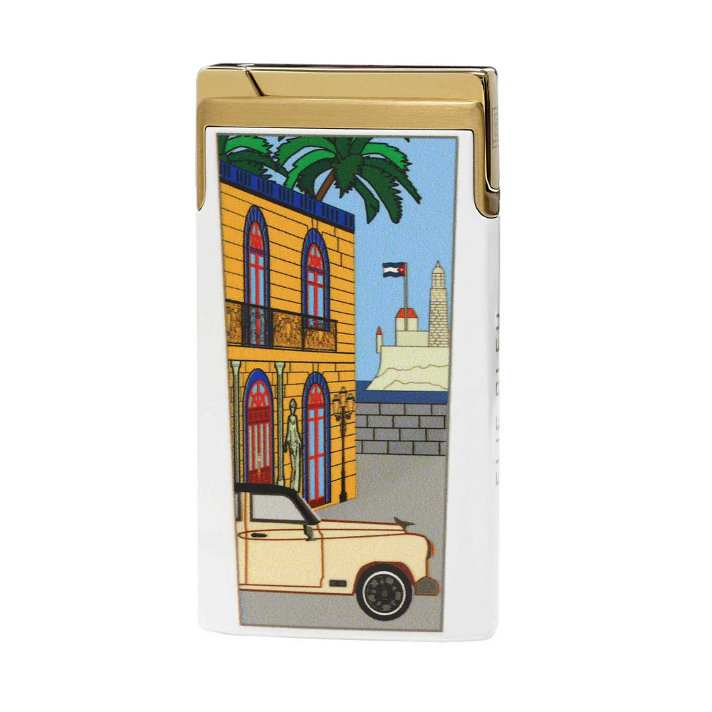 Elie Bleu - J15 Lighter Casa Cubana White Lacquer - Gold EBJ1576