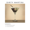 POCKET SQUARE 100% SILK - Dirty Martini