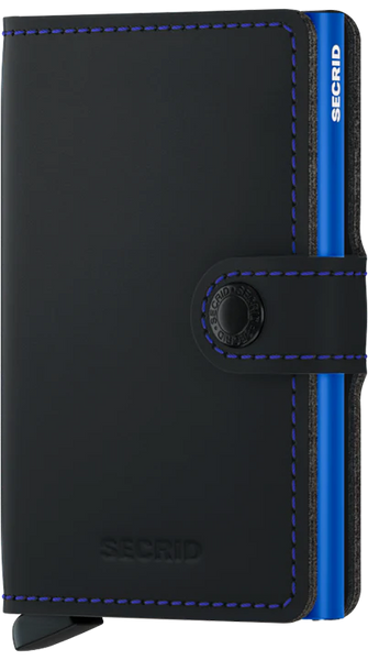 SECRID Miniwallet Matte Black & Blue