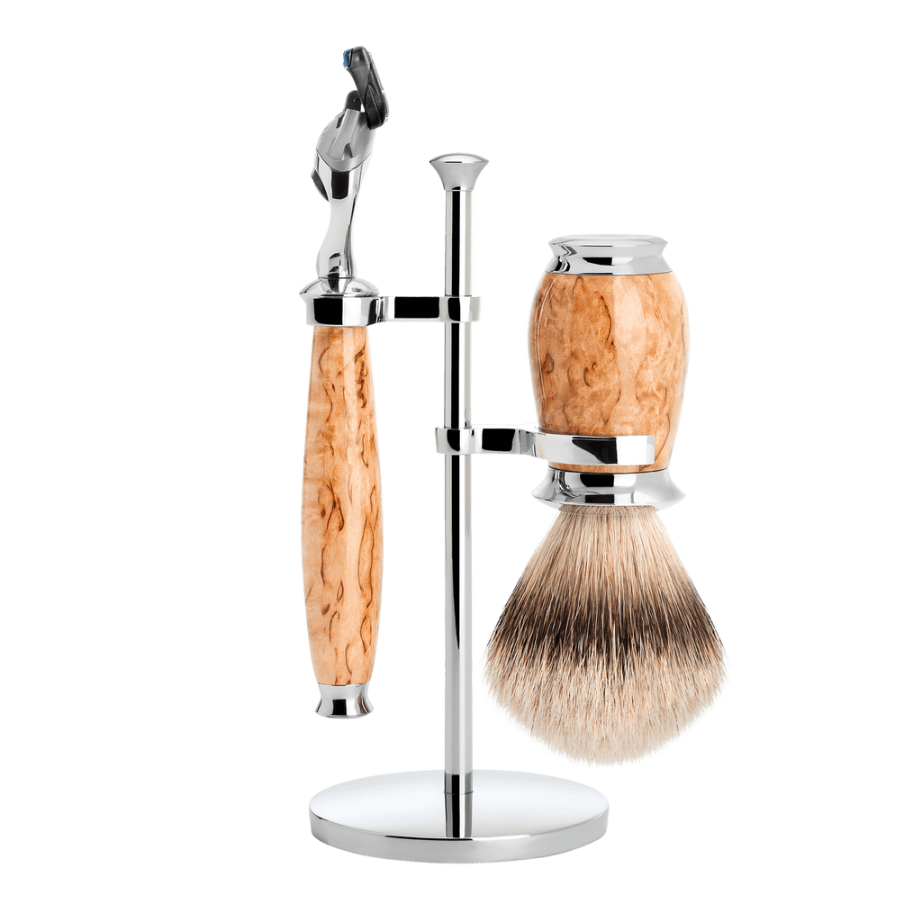 MUHLE - PURIST Birch Shaving Set Brush and Fusion S 091 H 55 F