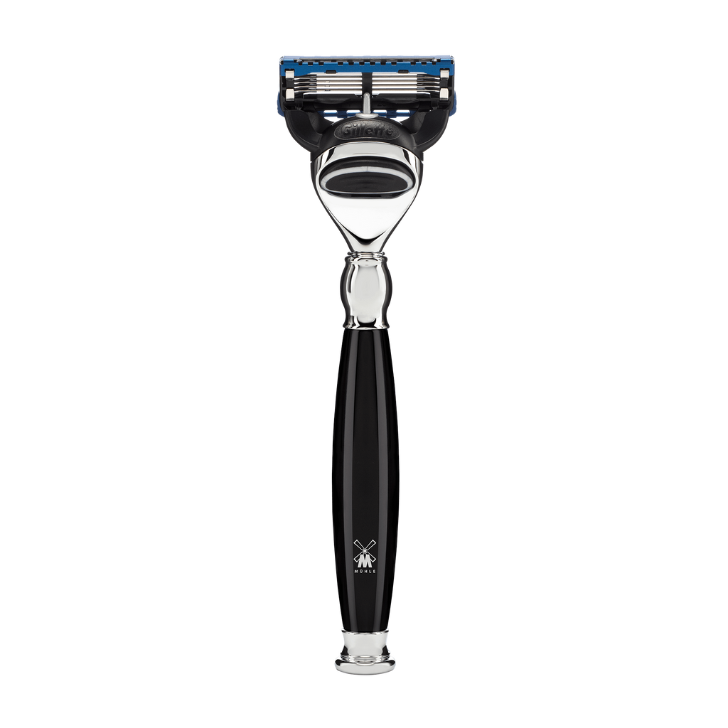 MUHLE - SOPHIST Black Shaving Set Silvertip Brush and Fusion S 93 K 44 F