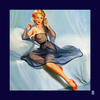 POCKET SQUARE 100% SILK - Pin Up Blue