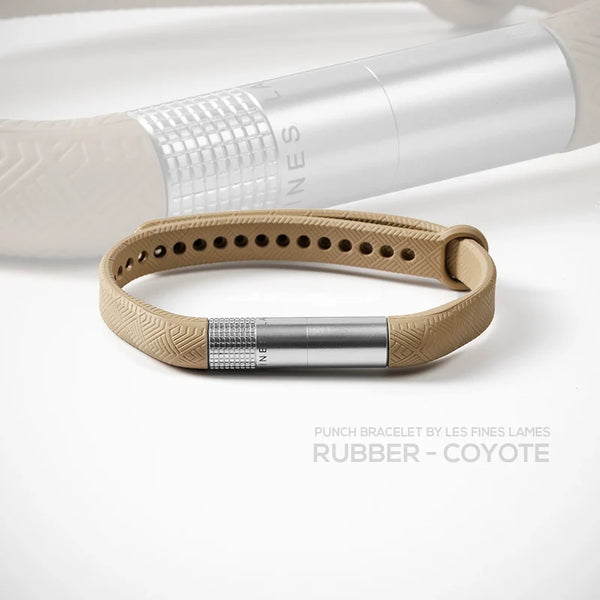 LES FINES LAMES - PUNCH BRACELET - Rubber Coyote Tan