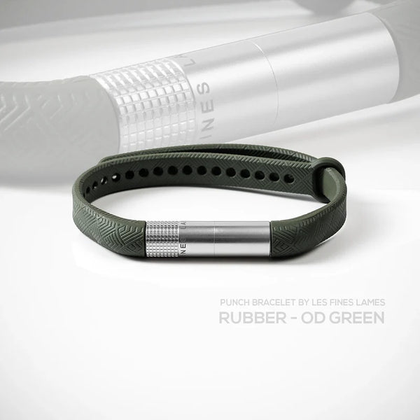LES FINES LAMES - PUNCH BRACELET - Rubber OD Green