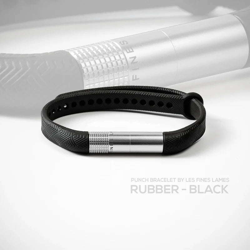 LES FINES LAMES - PUNCH BRACELET - Rubber Midnight