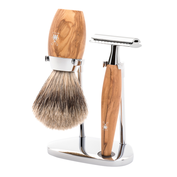 MUHLE - KOSMO Olive wood Shaving Set Brush and Safety Razor S 281 H 870 SR