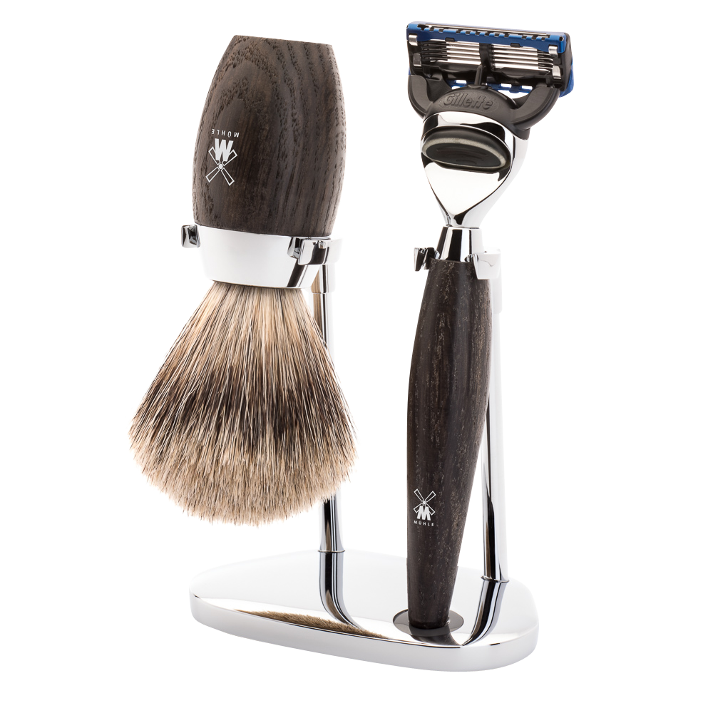 MUHLE - KOSMO Bog oak Shaving Set Brush and Fusion S 281 H 873 F