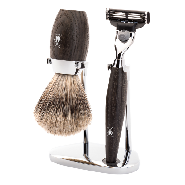 MUHLE - KOSMO Bog oak Shaving Set Brush and Mach 3 S 281 H 873