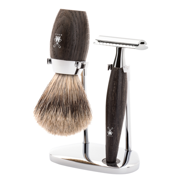 MUHLE - KOSMO Bog oak Shaving Set Brush and Safety Razor S 281 H 873 SR