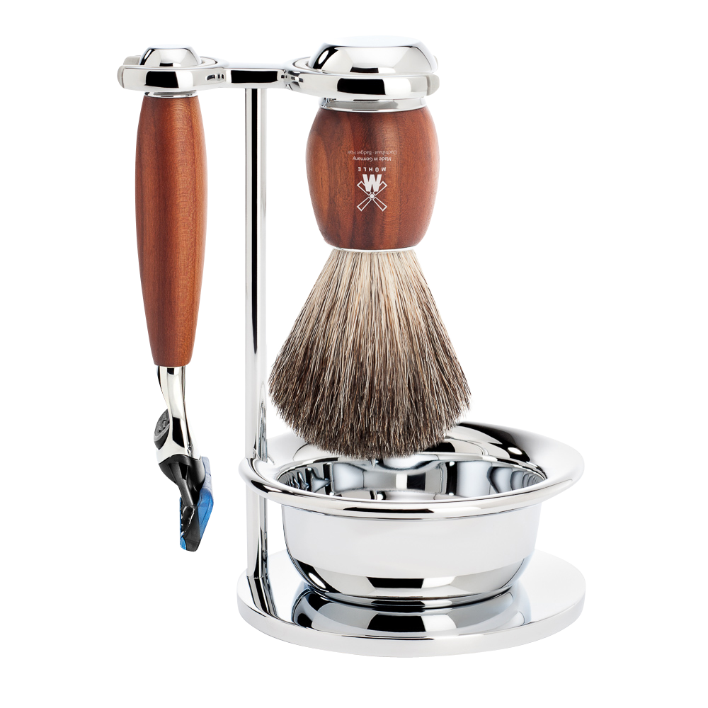 MUHLE - VIVO Plum wood Shaving Set Brush and Fusion with Bowl S 81 H 331 SF