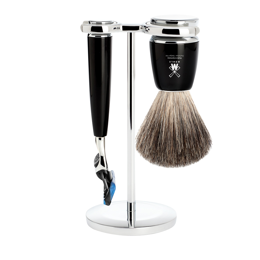 MUHLE - RYTMO Black Shaving Set Brush and Fusion S 81 M 226 F