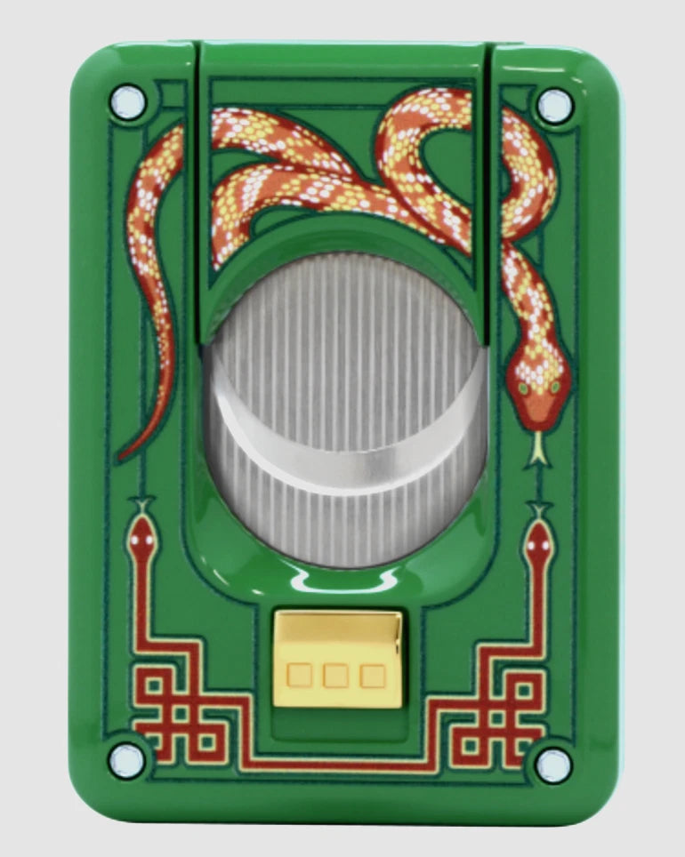 Elie Bleu - C4 Cigar Cutter - Double Blade: Year of the Snake, Green Lacquer, Ltd Ed. EBC4082