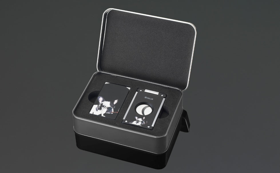 SIGLO DOG IN BLACK LIGHTER & CUTTER SET 10012657