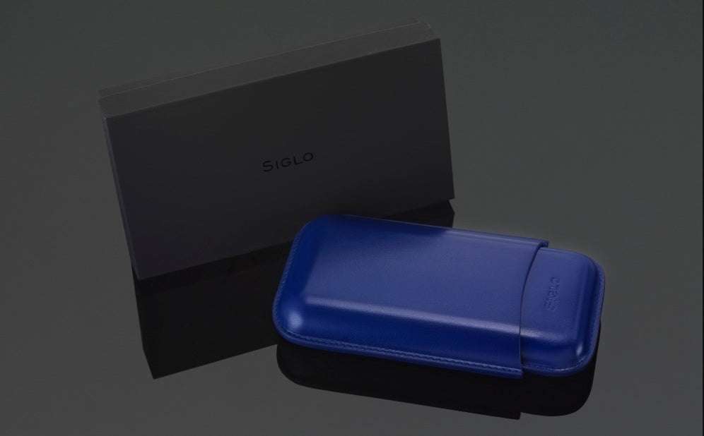 SIGLO Vibrant Cigar Case 3 - Blue 10012462D