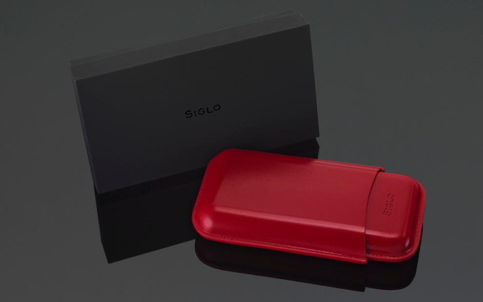 SIGLO Vibrant Cigar Case 3 - Red 10012460D