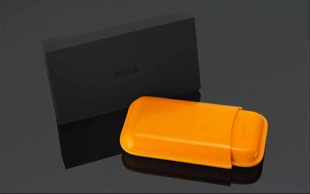 SIGLO Vibrant Cigar Case 3 - Yellow 10012461D