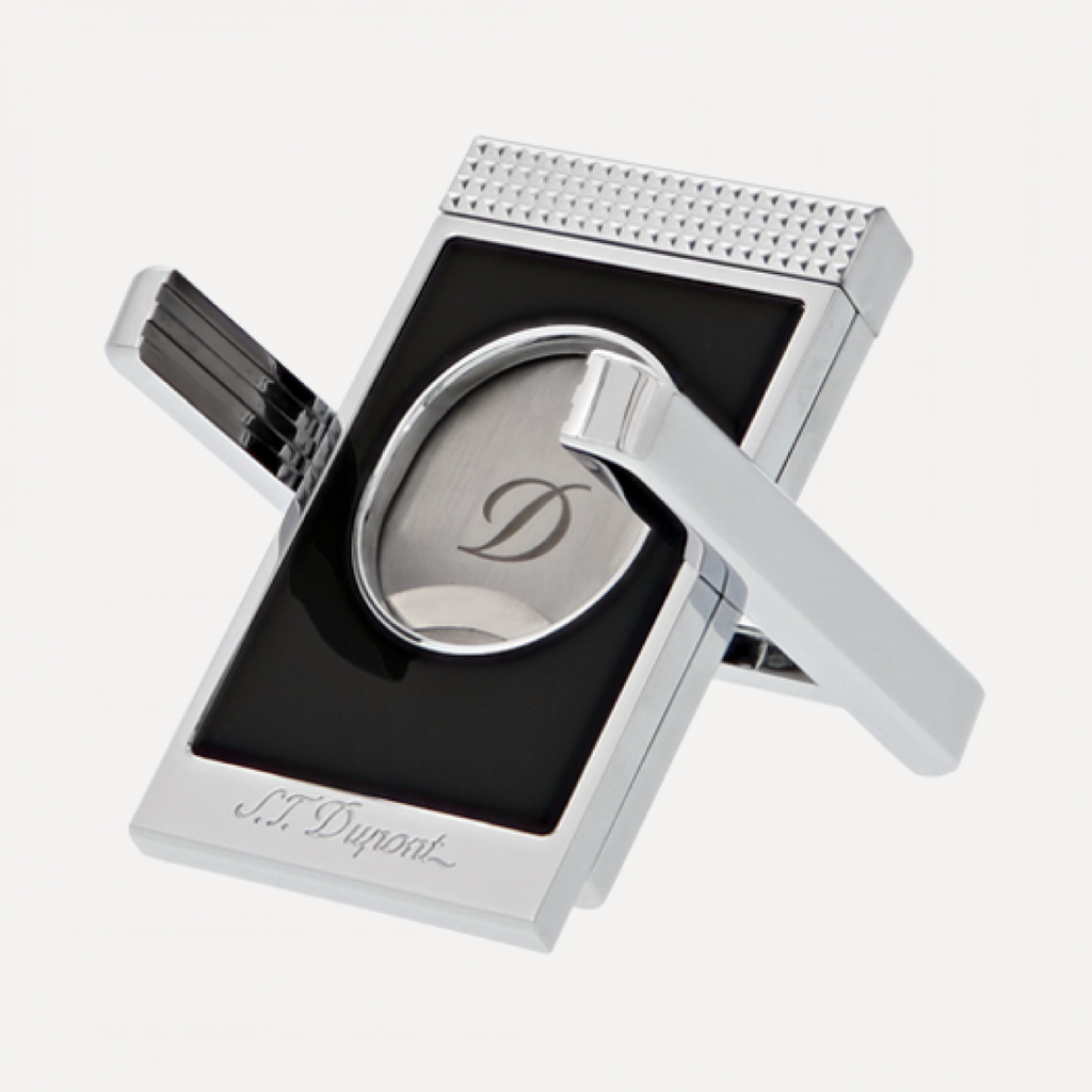 S.T. Dupont CIGAR CUTTER AND STAND BLACK CHROME 003415