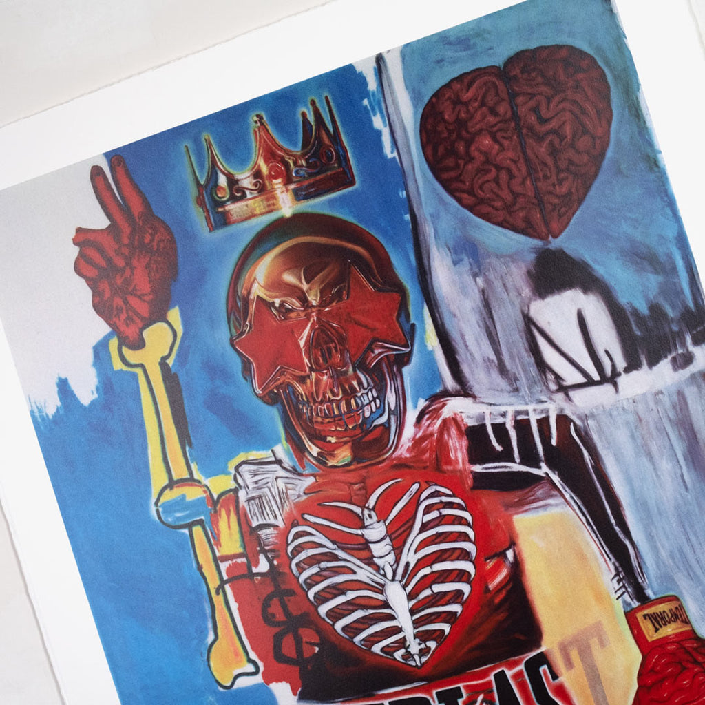 RON ENGLISH - Basquiat Boxer Everlast Color Screen Print