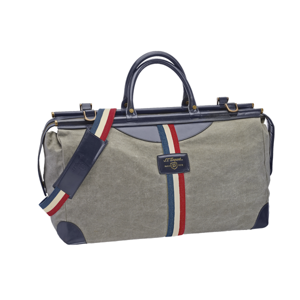 S.T. Dupont Iconic Bogie Duffle Bag Grey & Blue 191310