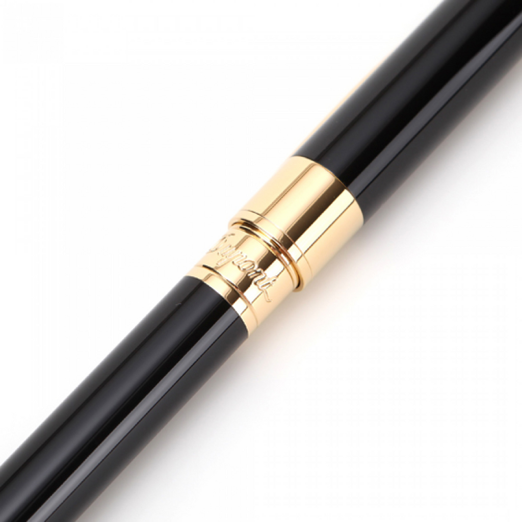 S.T. Dupont D-Initial Black and Yellow Gold Finish Black Rollerball Pen 262202
