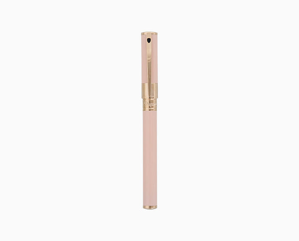 S.T. DUPONT D-INITIAL PINK LACQUER AND ROSE GOLD ROLLERBALL PEN - 262278
