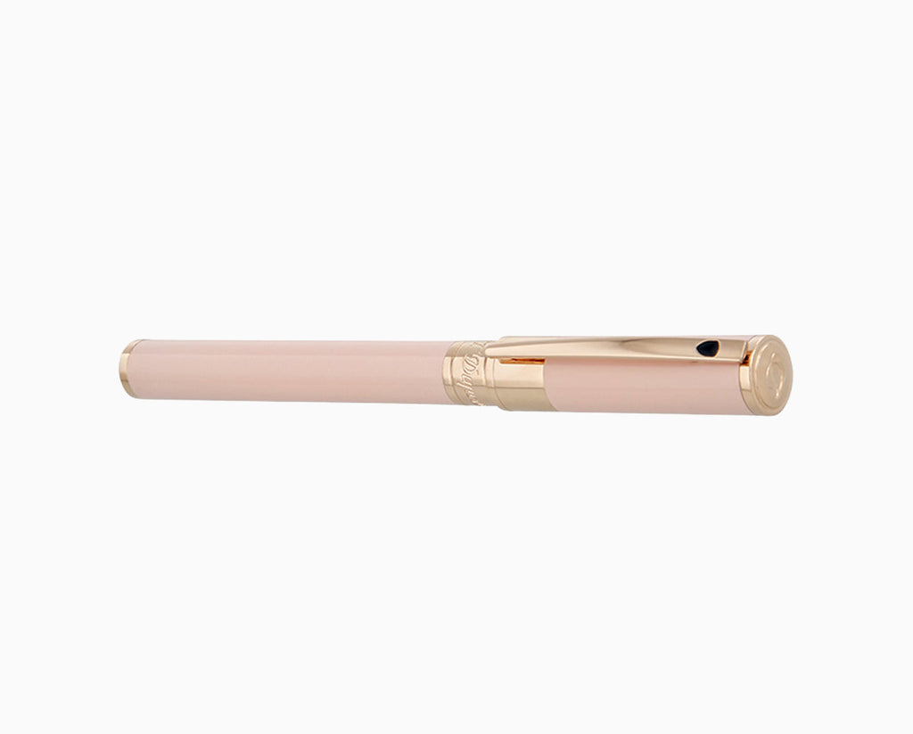 S.T. DUPONT D-INITIAL PINK LACQUER AND ROSE GOLD ROLLERBALL PEN - 262278
