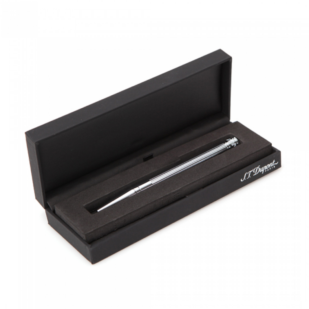 S.T. Dupont D-Initial Black - Chrome Finish Goldsmith Ballpoint Pen 265201