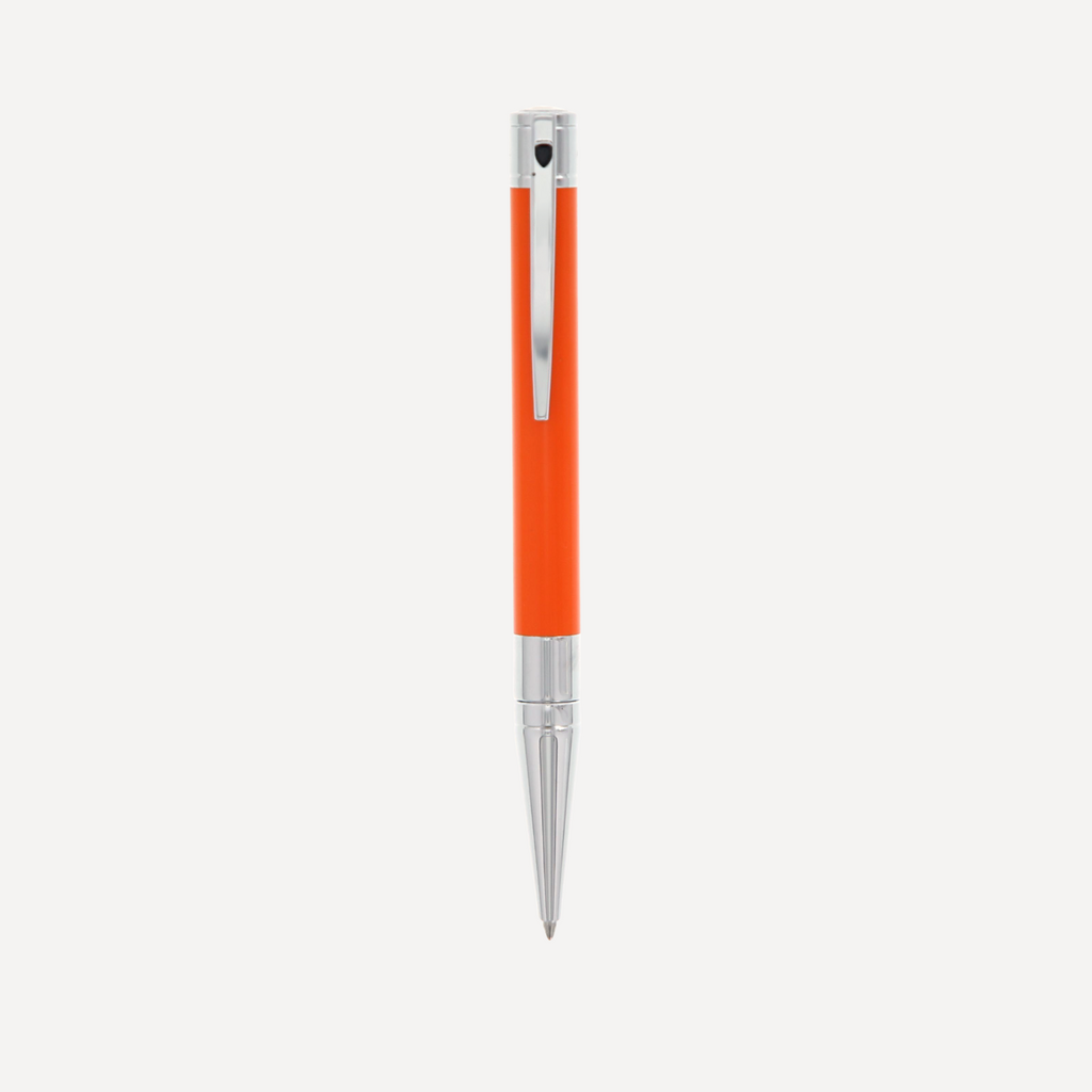 S.T. Dupont D-Initial Orange - Chrome Ballpoint Pen 265209