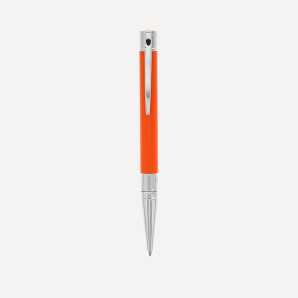 S.T. Dupont D-Initial Orange - Chrome Ballpoint Pen 265209