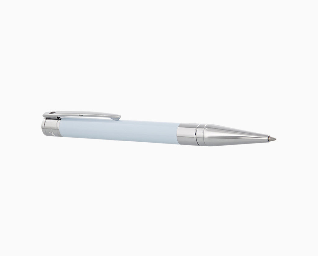 S.T. Dupont D-INITIAL BLUE LACQUER AND CHROME BALLPOINT PEN - 265279