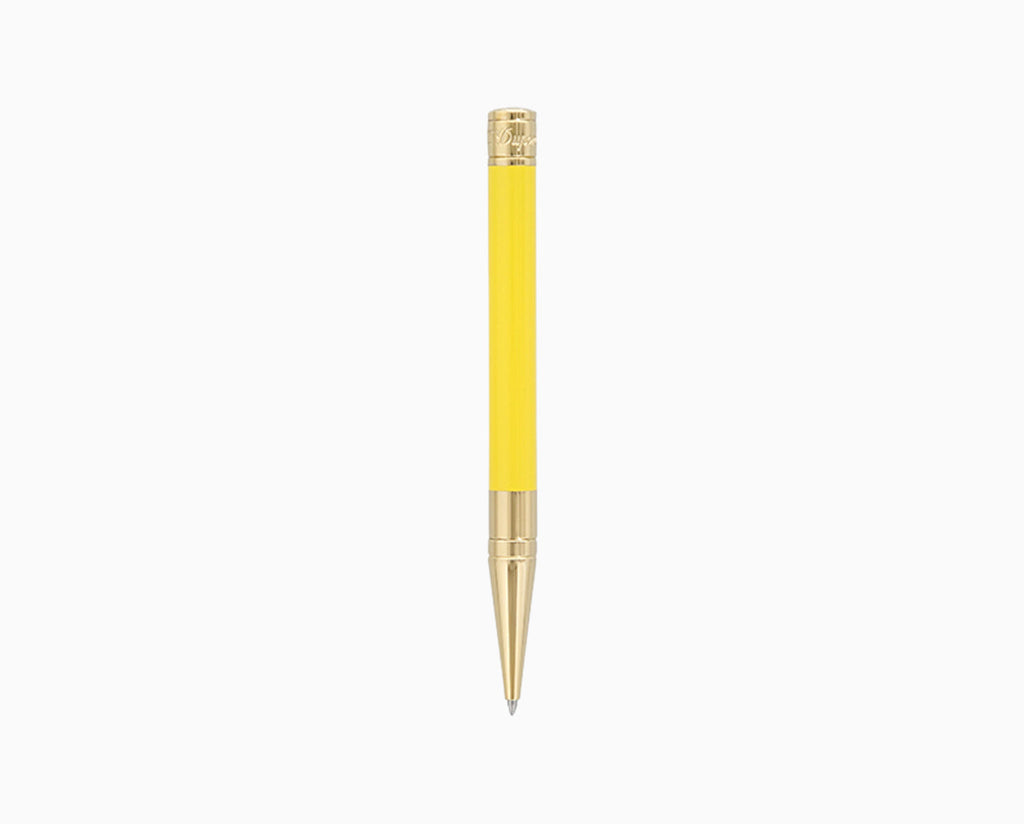 S.T. Dupont D-INITIAL YELLOW LACQUER AND GOLD BALLPOINT PEN - 265280