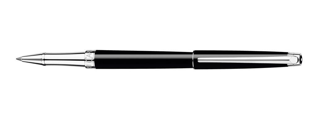 Caran D'Ache LEMAN Slim Black Ebony/Rhodium Roller Ball Pen