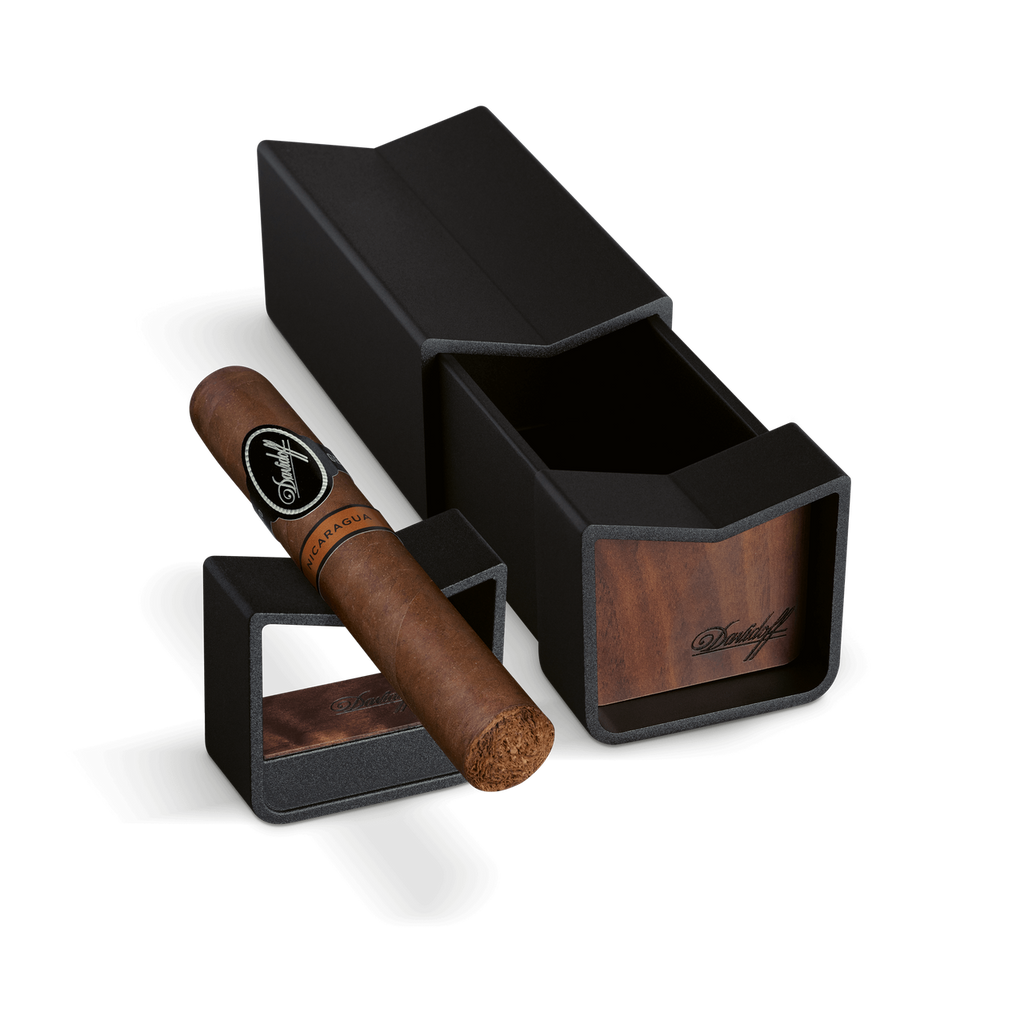 Davidoff Sliding Ashtray Black and Wood